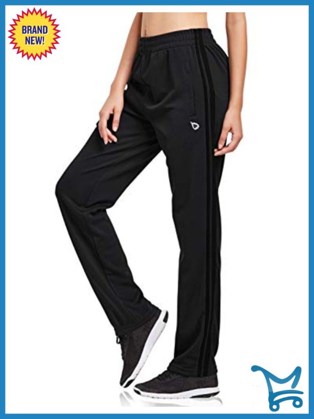 Women's Track Pants Athletic Jogging Sweatpants with Zipper Pockets